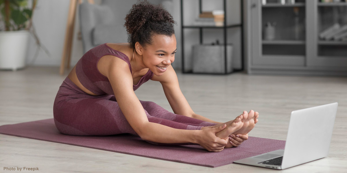 Girl at Yoga Live Session